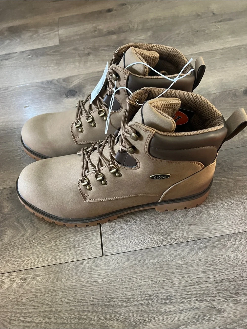 Lugz Scaffold Brown Boots Slip Resistant Size 13 New